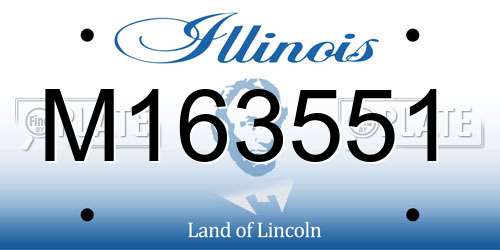 M163551 Illinois License Plate