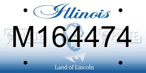 M164474 Illinois License Plate