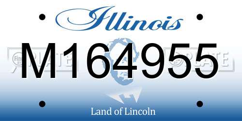 M164955 Illinois License Plate