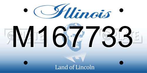 M167733 Illinois License Plate
