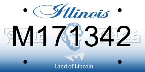 M171342 Illinois License Plate