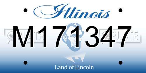 M171347 Illinois License Plate
