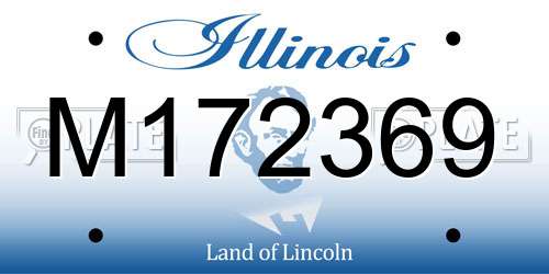 M172369 Illinois License Plate