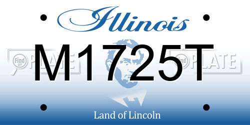 M1725T Illinois License Plate