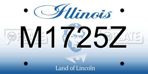 M1725Z Illinois License Plate