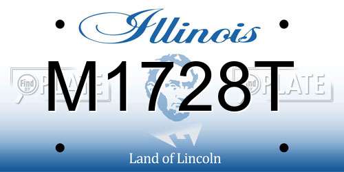 M1728T Illinois License Plate