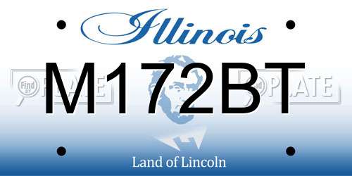 M172BT Illinois License Plate