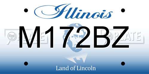 M172BZ Illinois License Plate