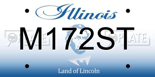 M172ST Illinois License Plate