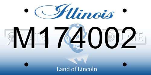 M174002 Illinois License Plate