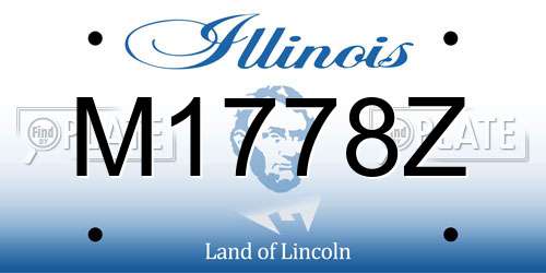 M1778Z Illinois License Plate
