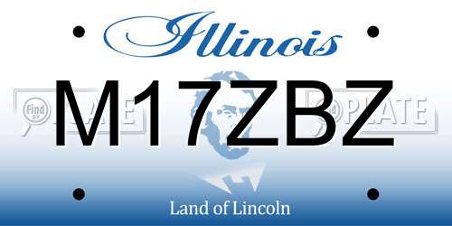 M17ZBZ Illinois License Plate