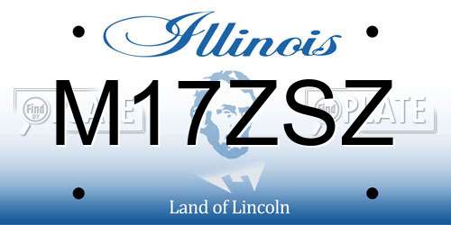 M17ZSZ Illinois License Plate
