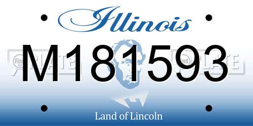 M181593 Illinois License Plate