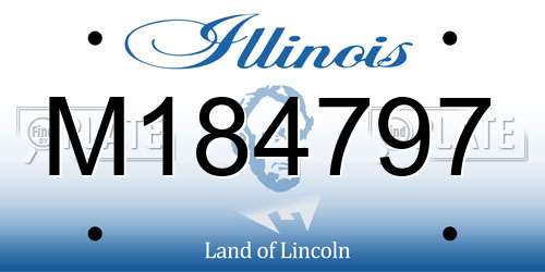 M184797 Illinois License Plate