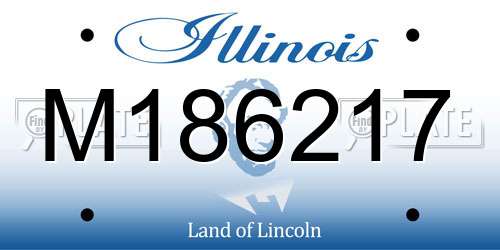 M186217 Illinois License Plate