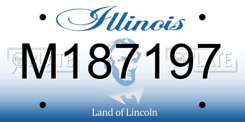 M187197 Illinois License Plate