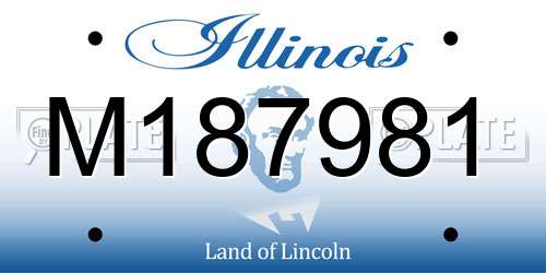 M187981 Illinois License Plate