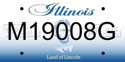 M19008G Illinois License Plate