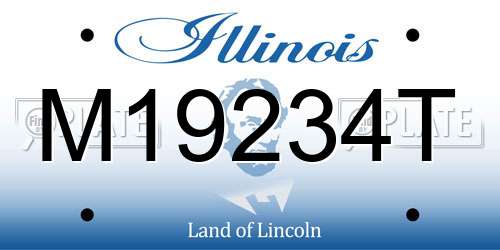 M19234T Illinois License Plate