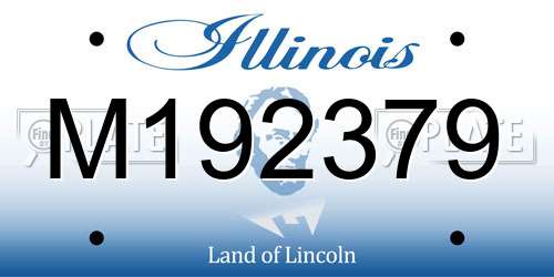 M192379 Illinois License Plate