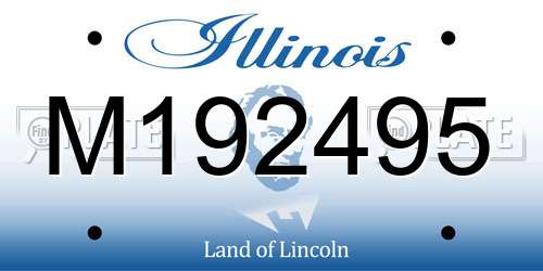 M192495 Illinois License Plate