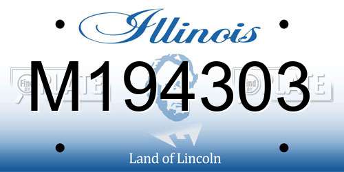 M194303 Illinois License Plate