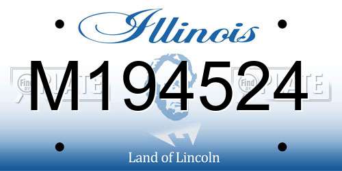 M194524 Illinois License Plate