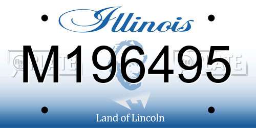 M196495 Illinois License Plate