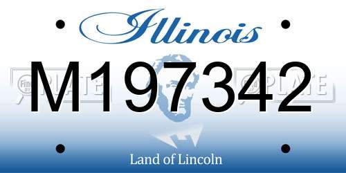 M197342 Illinois License Plate