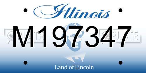 M197347 Illinois License Plate
