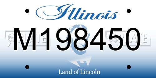 M198450 Illinois License Plate