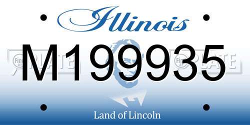 M199935 Illinois License Plate