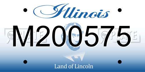 M200575 Illinois License Plate