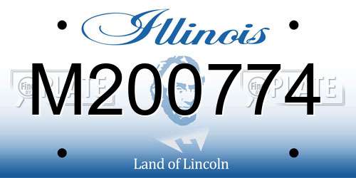 M200774 Illinois License Plate