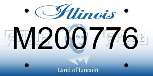M200776 Illinois License Plate