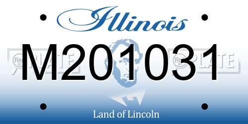 M201031 Illinois License Plate