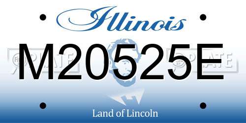 M20525E Illinois License Plate