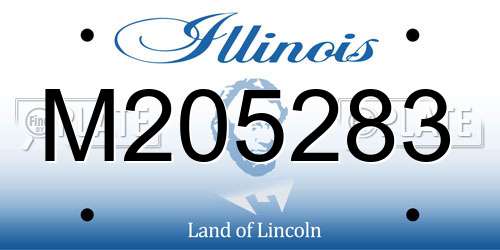 M205283 Illinois License Plate