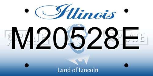 M20528E Illinois License Plate