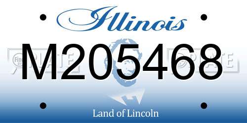 M205468 Illinois License Plate