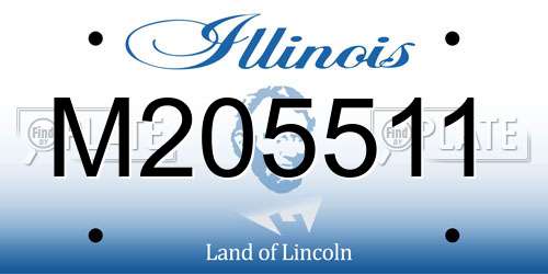 M205511 Illinois License Plate