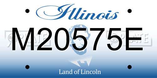 M20575E Illinois License Plate