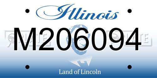 M206094 Illinois License Plate
