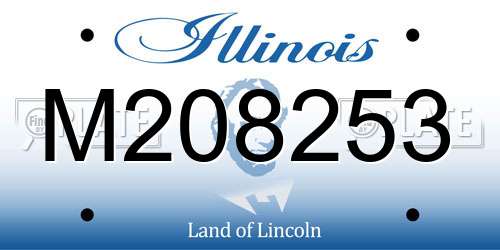 M208253 Illinois License Plate