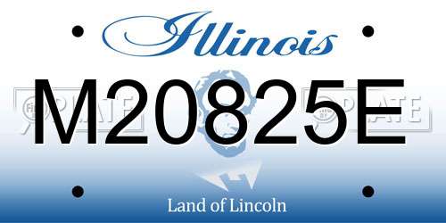 M20825E Illinois License Plate