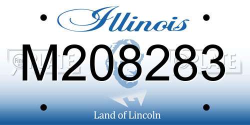 M208283 Illinois License Plate
