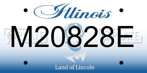 M20828E Illinois License Plate