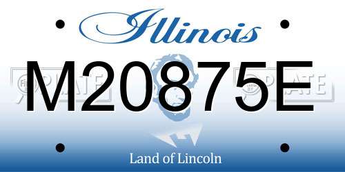 M20875E Illinois License Plate
