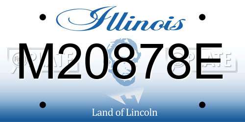 M20878E Illinois License Plate